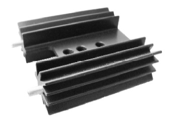 TO-5S Black Anodized Aluminum Extrusion Heat Sink